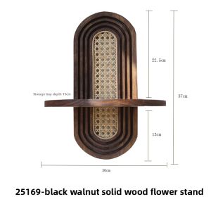 YASISHA | Wooden Wall-mounted Decorative Flower Rack