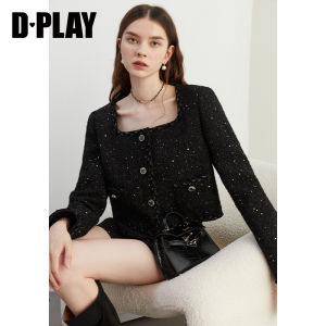 D-PLAY | Bộ Đồ Len Tweed Phong Cách Mùa Xuân cho Phụ Nữ