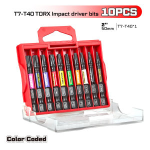 Geinxurn 2/3/6 Inch T7-T40 TORX Impact Driver Bits with Mechanical Case S2 Steel for Auto Repair and Home Use