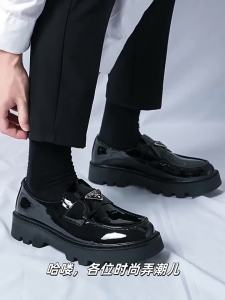 Nanjiren | Patent Leather Summer Slip-on Loafers Fashionable British Style Casual Shoes