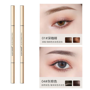 NoVo Gold Bar Eyebrow Pencil Double-Ended Ultra-Fine Natural Wild Waterproof Sweat-Proof Long-Lasting Color-Matching Beginner