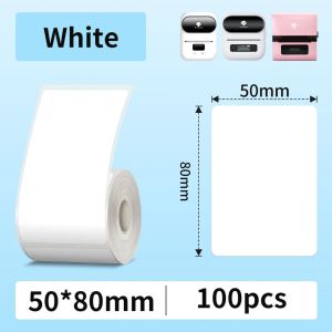 White Printing Label Stickers - Strong Adhesive Waterproof & No Curling! Compatible with M110/M220/M221 Label Makers for Home