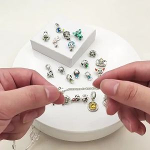 Gold Plated 26 Letter A-Z Alphabet Charm Fine Beads Fit Charms Bracelet DIY Jewelry for Women Gifts Accessories