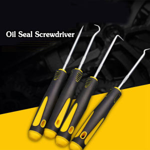 4PCS Oil Seal Screwdriver Oil Seal Remover Car Remover Tool O Ring Oil Seal Gasket Puller Hook Set