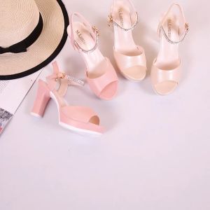 พร้อมส่งจากไทย  2025รุ่นร้อนA79รองเท้าส้นสูง รัดข้อเท้า  เพชรที่ส่องแสง  นิ้วเท้าเปิด สง่างามส้นสูง3.14นิ้ว แฟชั่นสําหรับผู้หญิง คัชชูส้นตึก