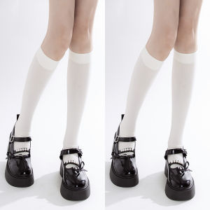 ถุงเท้าข้อสูงถึงเข่าสำหรับผู้หญิง ถุงเท้าข้อสูง ถุงเท้าข้อกลาง ถุงเท้าข้อสั้น สีดำ ถุงเท้าผู้หญิง เสริมขา ทรงเข้ารูป ถุงเท้าฤดูใบไม้ผลิและฤดูร้อน