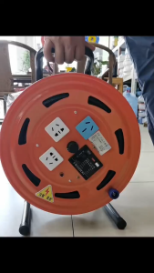 Mocha Empty disk 15M 30M 50M Heavy Duty Cable Reel Extension Wire 15/30/50Meters Power Cord Extension with Breaker
