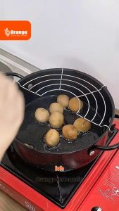 Panci penggorengan Anti Lengket Uk 20cm - Panci Penggorengan Deep Fryer Anti Lengket Dengan Peniris