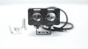 Newest Double LED Mini Driving Light Fog Light Dual Color for Motorcycle Headlight MDL Car