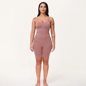 SS* Seamless Women Bodysuit Butt Lifter Shapewear Waist Trainer Body Shaper Strappy-Back Chest Enhancing Corrective Underwear Corset