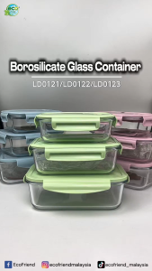 [READY STOCK] LD0121 - Borosilicate Glass Container (640ml)