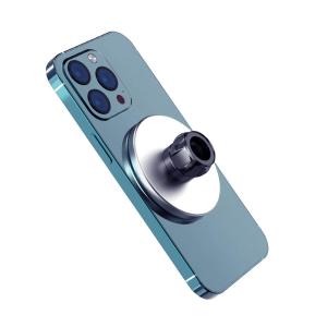 Aluminum Alloy Magnetic Absorption Car Mount Phone Holder Desk Stand Simple Style Sticky 17mm Ball Head for 12/13/14 Models