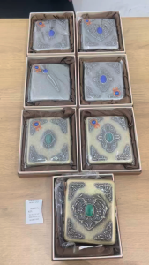 Box Penyimpanan Kartu Ruipai Vintage Giok Bahan Metal Tebal Dengan Penjepit Didalam 7mm / 8mm Kotak Rokok Kretek Filter Mild