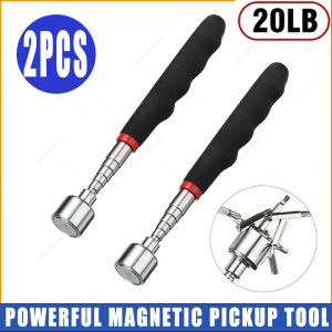 Metal Pick-up Tool Telescopic Magnetic Iron Suction Rod with LED Light DIY Strong Magnetic Metal Screw Suction Rod Pick-up Tools