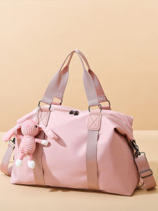 Large Capacity Short Trip Travel Bag for Women Portable Lightweight Handbag Oxford Spinning Pure Color Japanese and South Korean Style