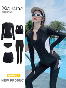 Womens Dividing Surfing Suits Full Body Sunscreen Quick Dry Long Sleeve Long Pants Large Size Snorkeling Surfing Clothes