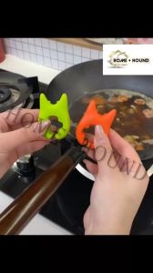 HOME + HOUND 1PC Creative Devil Shaped Spatula Rack With Pot Lid And Soup Spoon Silicone Holder