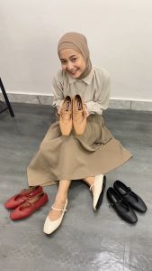 FARADELA Janet Sepatu Flatshoes Ballerina Wanita Balet Mary Jane Empuk Anti Slip 2F01-56