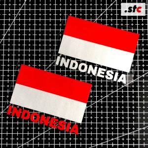 (isi 4 lembar) Cutting Stiker Bendera Indonesia 7 x 5 CM Stiker Bendera Setiker Merah Putih Bendera Custom Negara Indonesia Flag Sticker
