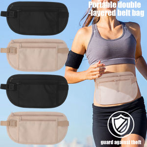 Hot vô hình du lịch eo Gói Túi đeo thắt lưng cho hộ chiếu túi tiền quấn quanh hông Hidden Ví bảo mật Túi giản dị cho nam nữ