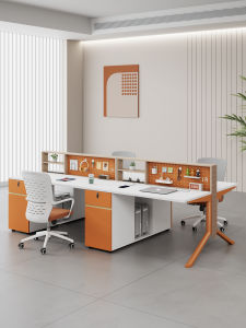 Modern Office Desk And Chair Combination for 4 to 6 People Staff Desk Office Furniture Simple And Elegant Design
