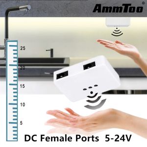 Hand Sweep Motion Sensor Smart Switch DC Female 5V 12V 24V LED Dimmer Sensor Switches Brightness Controller For Lamp Strip Light