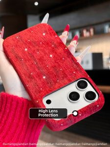 DAIMANG | Original Velvet Glitter Full Stars Red New Boutique High-End iPhone Case