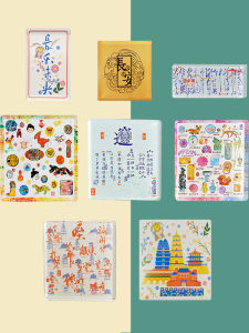 Xian Creative Cultural Tourism Souvenir Longan Series ACRYLIC Fridge Magnet Changanzhong Anli Gift Festive Emblem Modern Style