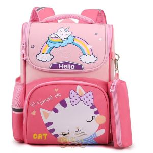 Tas sekolah anak ransel motif HELLO CAT tas ransel sekolah tas anak