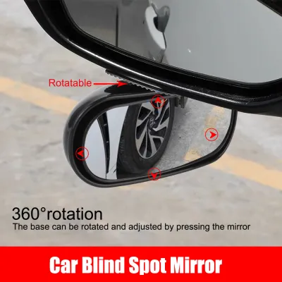 Universal 360° Adjustable Wide Angle Side Rear Mirrors Reverse Blind Spot HD Glass Auxiliary Rear View Mirror Car Mirror