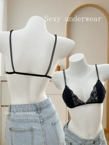 เสื้อชั้นในลูกไม้สไตล์ฝรั่งเศส ทรงสามเหลี่ยม ไร้สาย ดีไซน์หูกระต่าย เสื้อชั้นในผู้หญิง ทรงบาง สายเดี่ยว เซ็กซี่ ฤดูร้อน