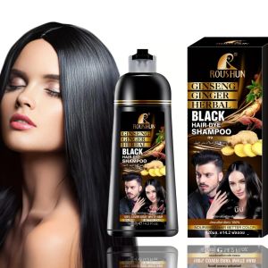 Black & Brown Hair Dye แชมพูสําหรับผมสีเทา Instant Hair Dye แชมพูสีในนาทีธรรมชาติสําหรับ Men & Women 420 ml/14.2 Fl.oz
