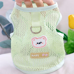 Áo Vest Mùa Hè Mỏng Cho Chó Nhỏ Có Thể Kéo Được Teddy Yorkie Chihuahua Pomeranian Bichon Casement Thường Ngày Cho Thú Cưng