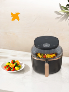 Philips | Large Capacity Visible Fully Automatic Air Fryer 25 Liters with Glass Basket Stainless Steel Non Stick Interior for Healthy Cooking Philips Air Fryer Philippines