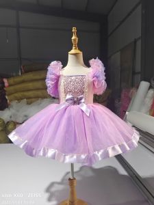 New Childrens Performance Outfit Kindergarten Dance Sequin Dress Cute Doll Performance Costume Princess Skirt for Girls