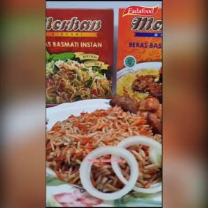 MERHAN MANDHI 500gr Paket Beras Basmati Instant Nasi Mandi Praktis Plus Bumbu Masakan Arab Mehran