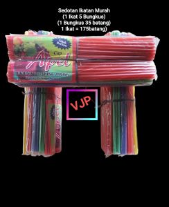 Sedotan Murah Ikatan Warna Panjang 24cm