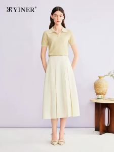 YINER | Stylish Elegant Stand-collar 3D Jacquard Textured H-line Knitwear