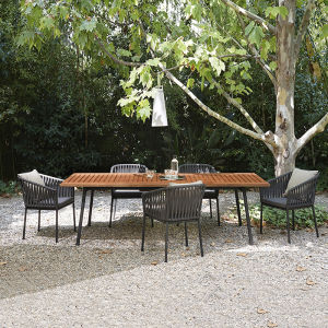 Modern Simple Outdoor Wicker Chair Aluminum Alloy Balcony Table Set Courtyard Leisure Chair Restaurant Tea Milk Shop Chair