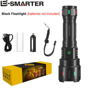 ESMARTER | High Power Search Zoom Flashlight Strong Light Tactical Torch Camping Adventure Emergency Spotlight Flashlight With Fluorescent
