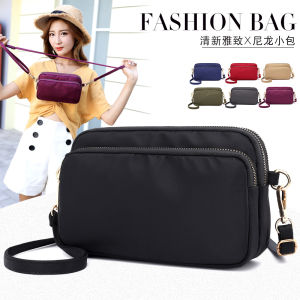 Chibao 2024 New Lightweight Fashion Waterproof Ladies Crossbody Bag Canvas Mini Small Bag Nylon Material Zipper Closure Solid Color