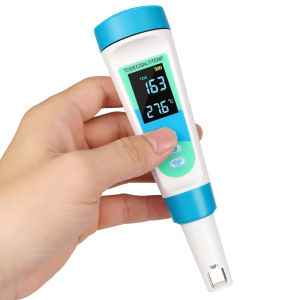 น้ำเครื่องทดสอบเกลือสระว่ายน้ำตัวทดสอบคุณภาพความเค็มที่แม่นยำชุดทดสอบเครื่องมือทดสอบน้ำยาเบรกอเนกประสงค์4 In 1สำหรับสระว่ายน้ำน้ำทะเล