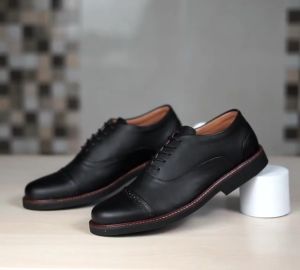 JAZZ 02 BLACK (KULIT ASLI) |ManNeedMe x Reyl| Sepatu Pantofel Pria Formal