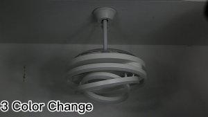 CHNT 2In1 Ceiling Fan With Light And Remote Control: Modern Home Mute Invisible Fan Lamp For Patio Bedroom Living Room