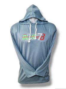 MOCHIShop Kaos Contong Proyek Baju Bertudung Lengan Panjang Dewasa Motif BLUE78