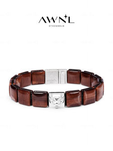Modern Nordic Design Red Tiger Eye S925 Silver Bracelet
