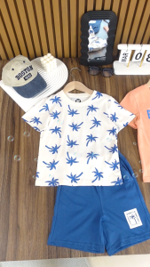 [Bộ BT thun cộc tay 06 311] Bộ đồ bé trai ngắn tay Bigfox Miss Meow size đại mùa hè mặc nhà vải cotton cho trẻ em 3-11 tuổi 35kg