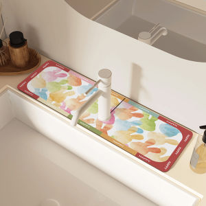 Modern Simple Kitchen Sink Drain Pad Soft Diatom Mud Heat Insulation Cup Mat Dish Mat Water Absorbent Pad Non-Slip Pad