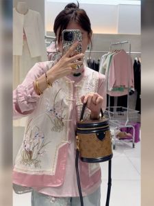 New Chinese Style Small Size Womens Vest Set with Button Design Early Spring Fashion Two-Piece Suit Traditional National Trend