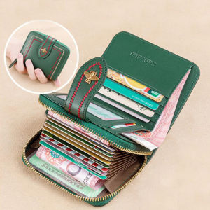 BANYANU Bee Pattern Women Cowhide Genuine Leather Wallet Original Anti RFID Small Card Holder Purse for Women Fashion Birthday Gift 2025